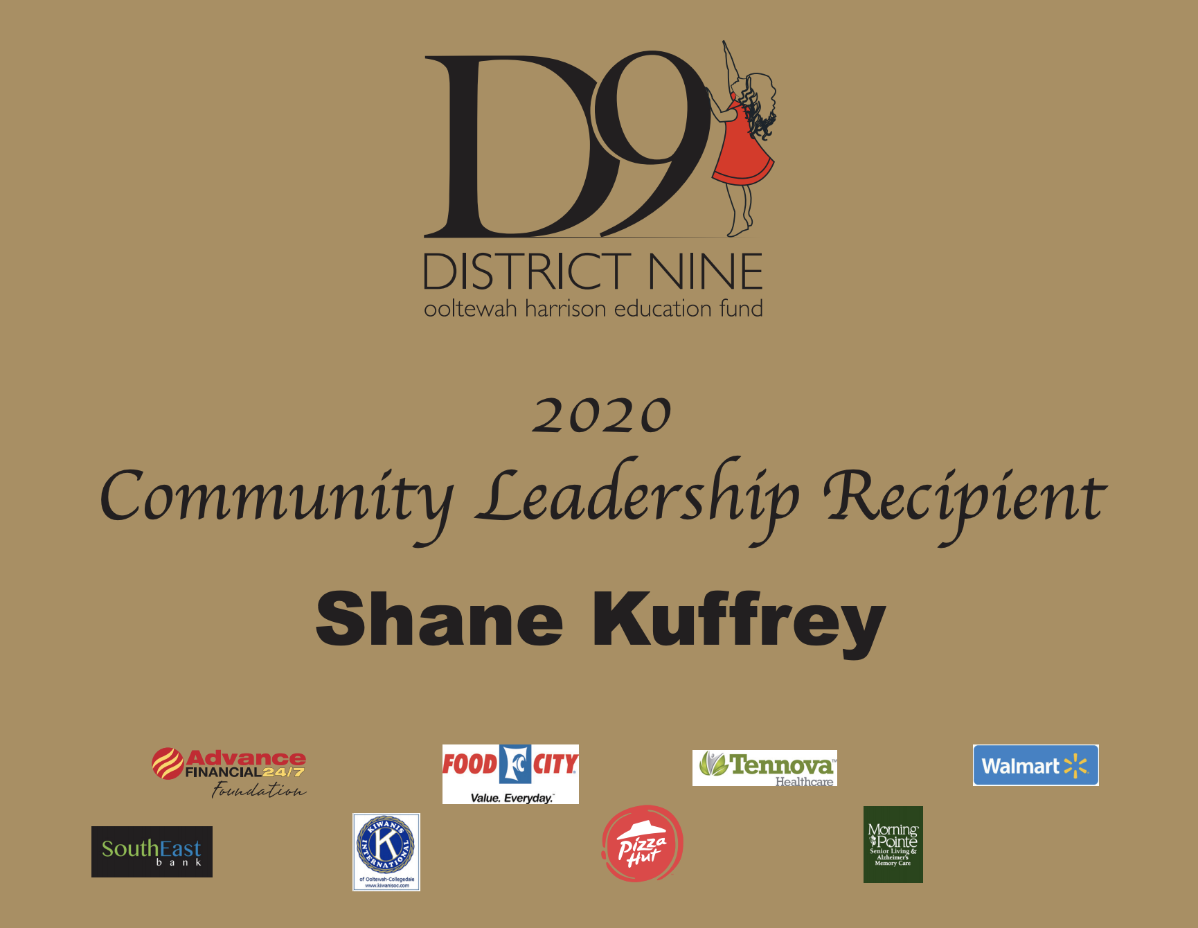 Shane Kuffrey – Community Leadership Recipient
