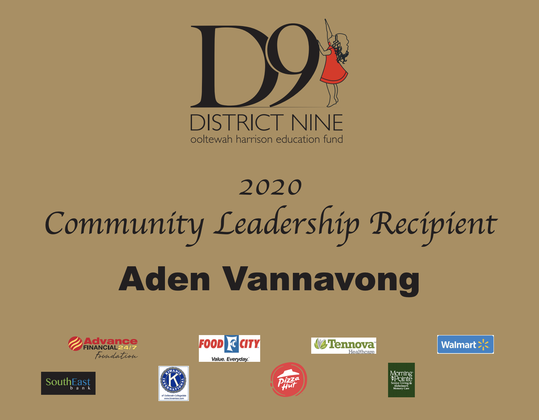 Aden Vannavong – Community Leadership Recipient