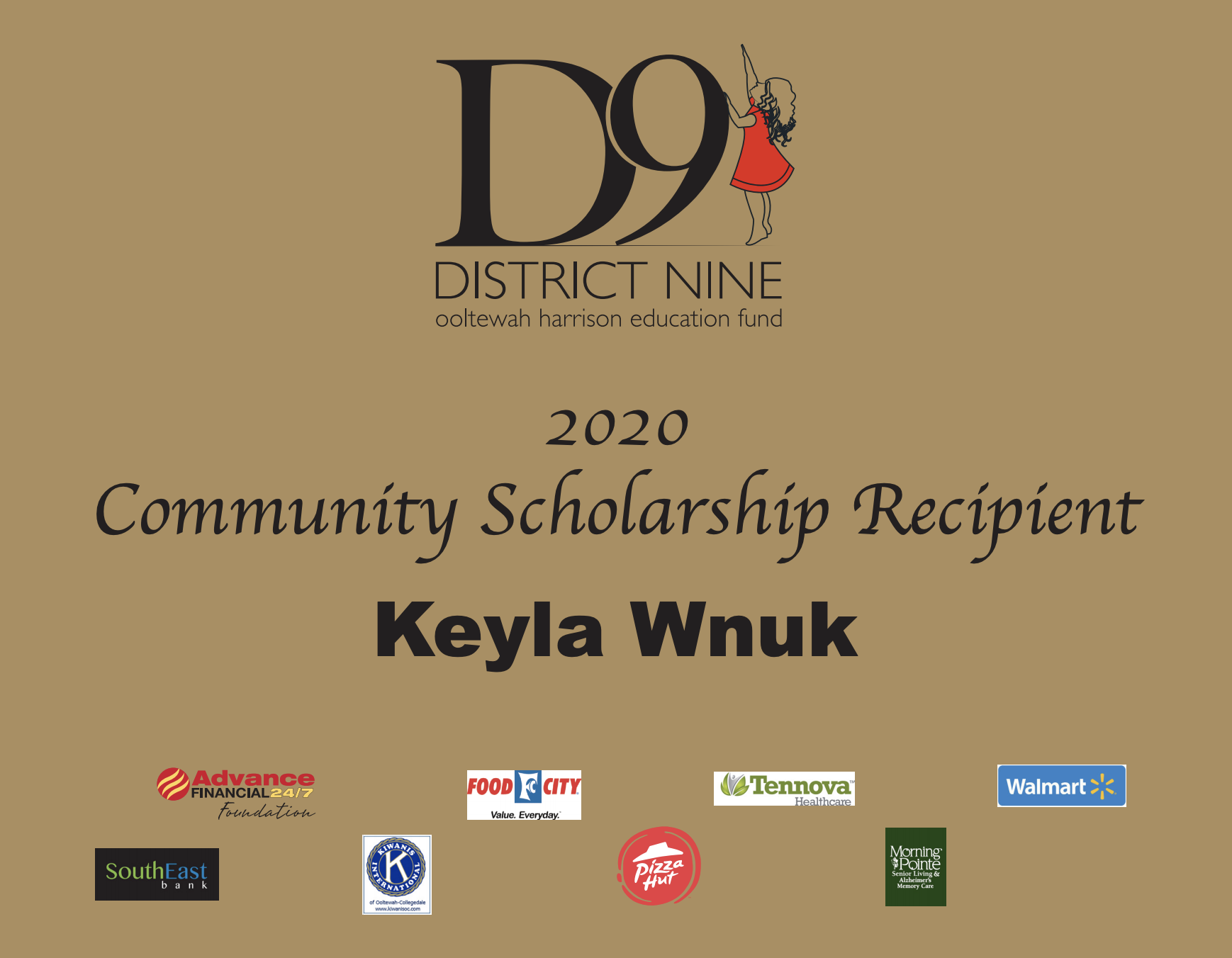 Keyla Wnuk – Community Leadership Recipient