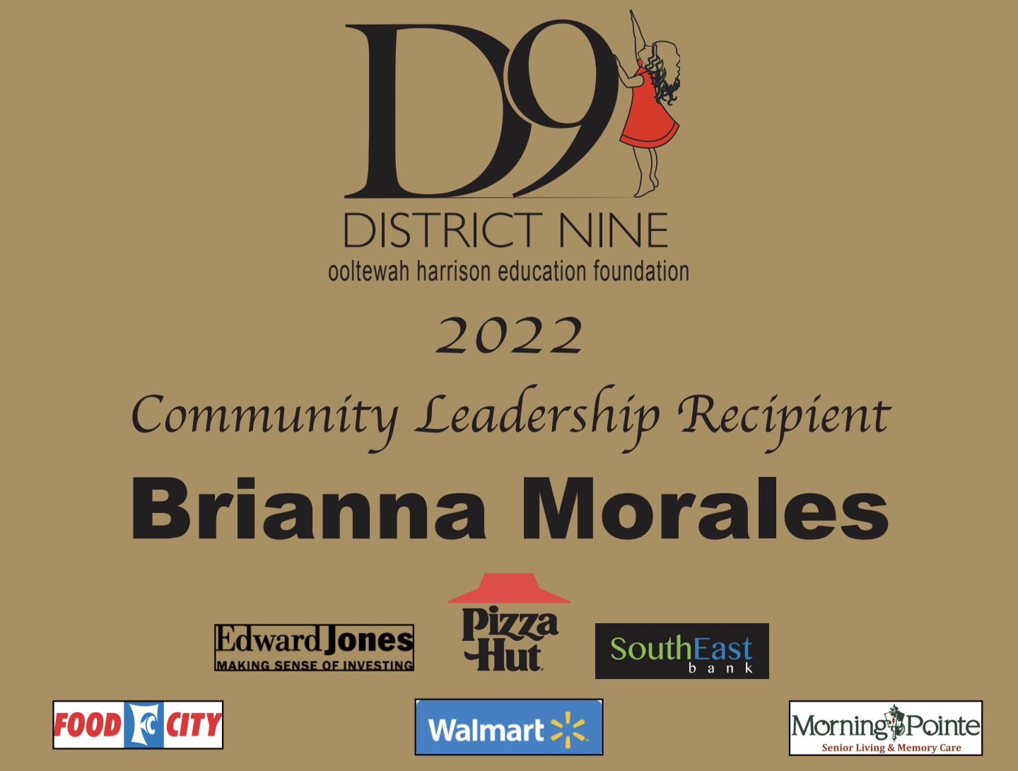 Brianna Morales – Community Leadership Recipient