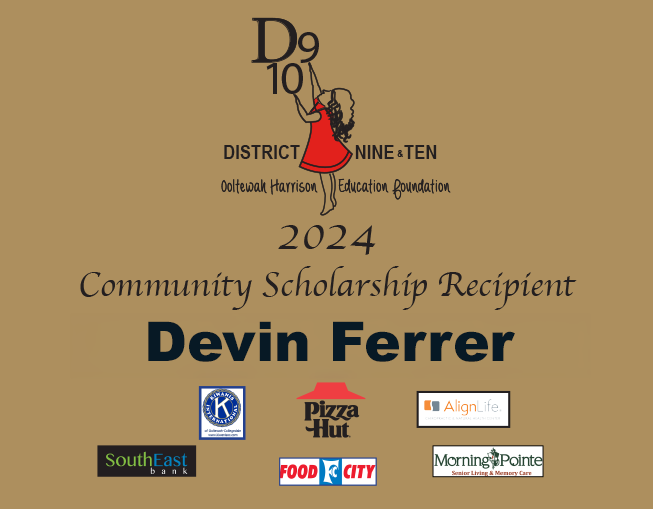 Devin Ferrer – Community Scholarship Recipient